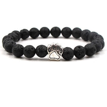 Load image into Gallery viewer, 25 Styles Tree of Life Paw Charms 8mm Black Lava Stone Beads Aromatherapy Essential Oil Diffuser Bracelet Yoga Strand Jewelry