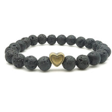 Load image into Gallery viewer, 25 Styles Tree of Life Paw Charms 8mm Black Lava Stone Beads Aromatherapy Essential Oil Diffuser Bracelet Yoga Strand Jewelry