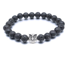 Load image into Gallery viewer, 25 Styles Tree of Life Paw Charms 8mm Black Lava Stone Beads Aromatherapy Essential Oil Diffuser Bracelet Yoga Strand Jewelry