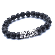 Load image into Gallery viewer, 25 Styles Tree of Life Paw Charms 8mm Black Lava Stone Beads Aromatherapy Essential Oil Diffuser Bracelet Yoga Strand Jewelry