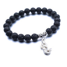 Load image into Gallery viewer, 25 Styles Tree of Life Paw Charms 8mm Black Lava Stone Beads Aromatherapy Essential Oil Diffuser Bracelet Yoga Strand Jewelry