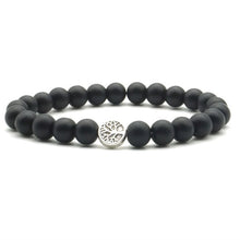 Load image into Gallery viewer, 25 Styles Tree of Life Paw Charms 8mm Black Lava Stone Beads Aromatherapy Essential Oil Diffuser Bracelet Yoga Strand Jewelry