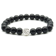 Load image into Gallery viewer, 25 Styles Tree of Life Paw Charms 8mm Black Lava Stone Beads Aromatherapy Essential Oil Diffuser Bracelet Yoga Strand Jewelry