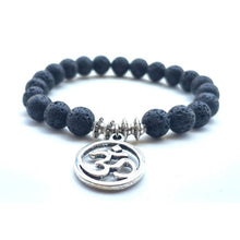 Load image into Gallery viewer, 25 Styles Tree of Life Paw Charms 8mm Black Lava Stone Beads Aromatherapy Essential Oil Diffuser Bracelet Yoga Strand Jewelry
