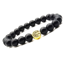 Load image into Gallery viewer, 25 Styles Tree of Life Paw Charms 8mm Black Lava Stone Beads Aromatherapy Essential Oil Diffuser Bracelet Yoga Strand Jewelry