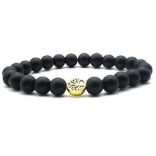 Load image into Gallery viewer, 25 Styles Tree of Life Paw Charms 8mm Black Lava Stone Beads Aromatherapy Essential Oil Diffuser Bracelet Yoga Strand Jewelry
