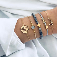 Load image into Gallery viewer, BYSPT Pure Life Hippie boho beach Surf Bracelets handmade wave charms Friendship bracelet wax string Bracelets&amp;Bangles