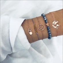 Load image into Gallery viewer, BYSPT Pure Life Hippie boho beach Surf Bracelets handmade wave charms Friendship bracelet wax string Bracelets&amp;Bangles