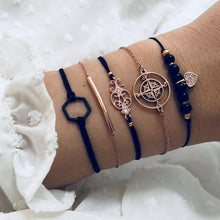Load image into Gallery viewer, BYSPT Pure Life Hippie boho beach Surf Bracelets handmade wave charms Friendship bracelet wax string Bracelets&amp;Bangles
