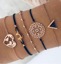 Load image into Gallery viewer, BYSPT Pure Life Hippie boho beach Surf Bracelets handmade wave charms Friendship bracelet wax string Bracelets&amp;Bangles