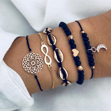 Load image into Gallery viewer, BYSPT Pure Life Hippie boho beach Surf Bracelets handmade wave charms Friendship bracelet wax string Bracelets&amp;Bangles