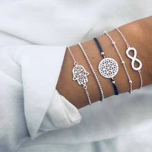 Load image into Gallery viewer, BYSPT Pure Life Hippie boho beach Surf Bracelets handmade wave charms Friendship bracelet wax string Bracelets&amp;Bangles