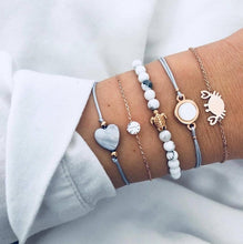 Load image into Gallery viewer, BYSPT Pure Life Hippie boho beach Surf Bracelets handmade wave charms Friendship bracelet wax string Bracelets&amp;Bangles