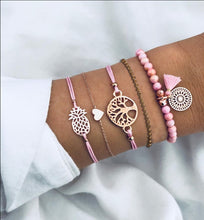 Load image into Gallery viewer, BYSPT Pure Life Hippie boho beach Surf Bracelets handmade wave charms Friendship bracelet wax string Bracelets&amp;Bangles