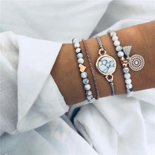 Load image into Gallery viewer, BYSPT Pure Life Hippie boho beach Surf Bracelets handmade wave charms Friendship bracelet wax string Bracelets&amp;Bangles