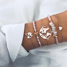 Load image into Gallery viewer, BYSPT Pure Life Hippie boho beach Surf Bracelets handmade wave charms Friendship bracelet wax string Bracelets&amp;Bangles