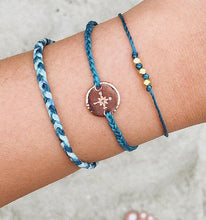 Load image into Gallery viewer, BYSPT Pure Life Hippie boho beach Surf Bracelets handmade wave charms Friendship bracelet wax string Bracelets&amp;Bangles