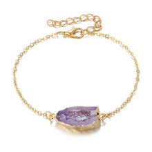 Load image into Gallery viewer, Dayoff European Irregular Resin Stone Hand Link Chain for Women Jewelry Handmade Geometric Simulated Druzy Bracelets B124