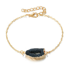 Load image into Gallery viewer, Dayoff European Irregular Resin Stone Hand Link Chain for Women Jewelry Handmade Geometric Simulated Druzy Bracelets B124