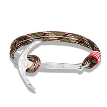 Load image into Gallery viewer, High quality fashion black anchor bracelet men's charm survival rope chain leather friendship bracelet men and women jewelry